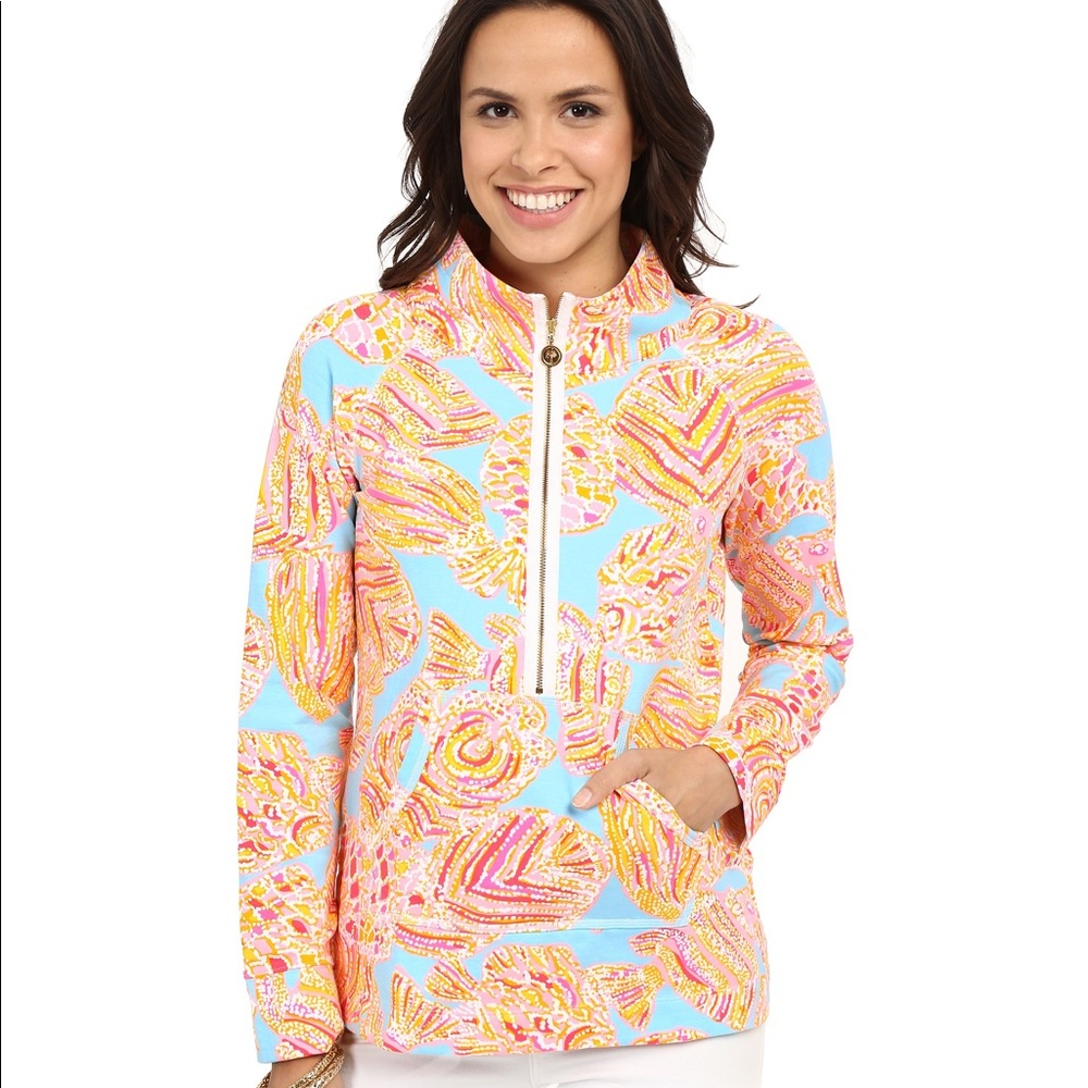 Lilly Pulitzer Skipper Printed Popover Size L EUC